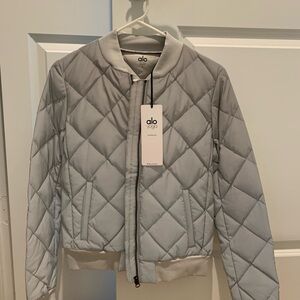 ALO Reflective Idol Bomber Jacket Size Small. NWT